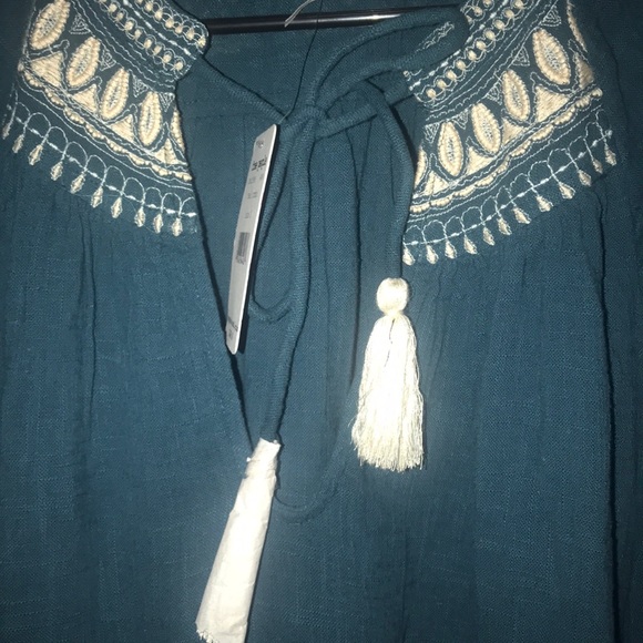 Free people Tunic teal/white Size S NWT. BIN F - Picture 15 of 15